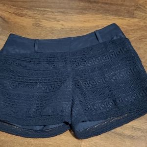 Limited navy blue lace shorts